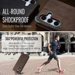 CASEME 013 Series Hülle wird der Kameraschutz und Fallschutz angezeigt, ein Jogger im Hintergrund in Coffee für Galaxy S25 FE