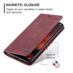 CASEME 013 Series Hülle halb geöffnet und mit bildhaftem Magneten in Rot für Galaxy S25 FE