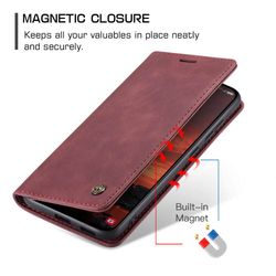 H130SA394A-CASEME-Handy-Tasche-fuer-Samsung-Galaxy-S25-FE-Wallet-013-Series-Huelle-Klapp-Etui_48.jpg CASEME 013 Series Hülle halb geöffnet und mit bildhaftem Magneten in Rot für Galaxy S25 FE