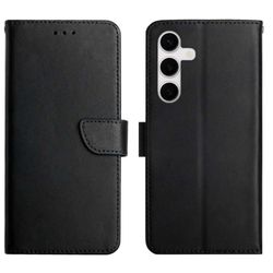 H127SA395A-Handy-Tasche-fuer-Samsung-Galaxy-S25-FE-Echt-Leder-Etui-Schutzhuelle-Wallet-Magnet.jpg Lederhülle von vorne und hinten in Schwarz für Galaxy S25 FE