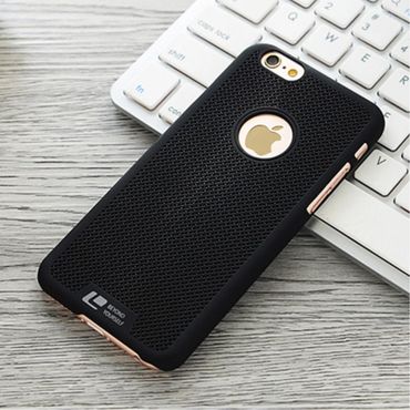 LOOPEE Hard Case für Apple iPhone 6 6S Woven Mesh Struktur, Farbe: Schwarz