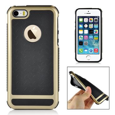 TPU Case für Apple iPhone SE 5 5S Hybrid Anti-Rutsch Cover, Farbe: Gold