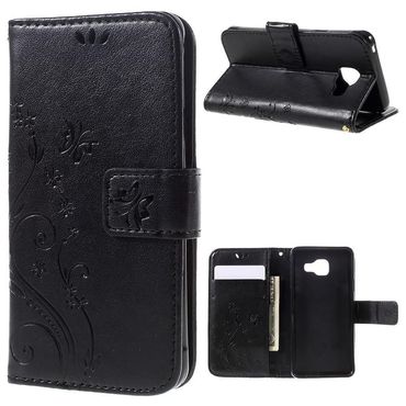 Wallet Case für Samsung Galaxy A3 A310 (2016) Butterfly Flower Motiv
