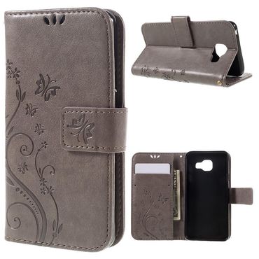 Wallet Case für Samsung Galaxy A3 A310 (2016) Butterfly Flower Motiv
