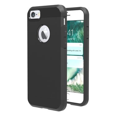 TPU PC Case für Apple iPhone 8 7 SE 2020 Kombination Armor, Farbe: Schwarz