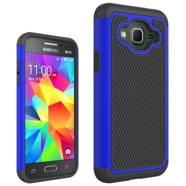 Samsung Galaxy J3 (2016) Outdoor Case Silikon Hybrid Football Grain Schutz Hülle