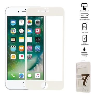 Apple iPhone 8 7 4.7" Schutzglas Full Coverage 3D Schutzfolie Silikon Rand Film