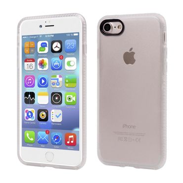 Hard Case für Apple iPhone 8 7 SE 2020 PC TPU Shock Protection Matt, Farbe: Transparent