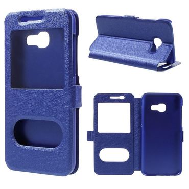 Wallet Case für Samsung Galaxy A3 A320 (2017) Dual Window View Silk Book Etui