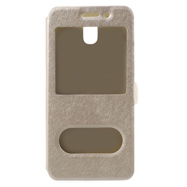 Wallet Case für Samsung Galaxy J5 J530 (2017) Dual Window View Silk Book Etui