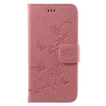 Wallet Case für Samsung Galaxy J3 J330 (2017) Butterfly Flower Motiv