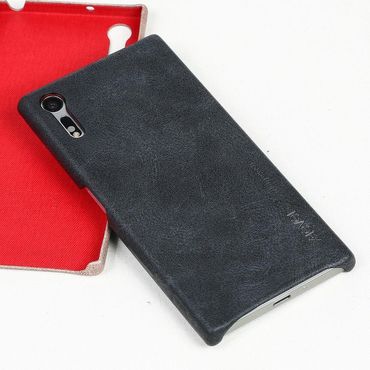 X-LEVEL Hard Case für Sony Xperia XZ XZs Vintage Skin, Farbe: Schwarz