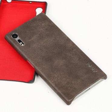 X-LEVEL Hard Case für Sony Xperia XZ XZs Vintage Skin, Farbe: Braun