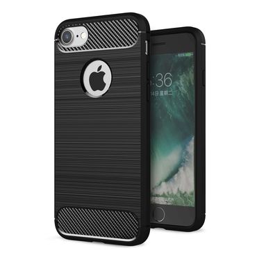 TPU Case für Apple iPhone 8 7 Carbon Skin Brushed