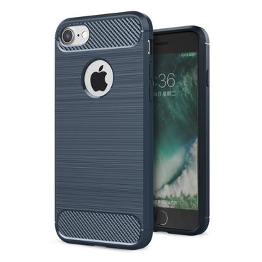 TPU Case für Apple iPhone 8 7 Carbon Skin Brushed