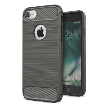 TPU Case für Apple iPhone 8 7 Carbon Skin Brushed
