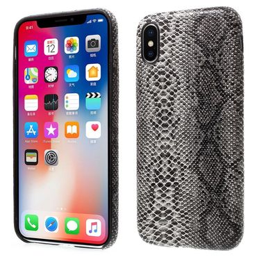 Hard Case für Apple iPhone XS X Snake Schlange Optik Skin Muster