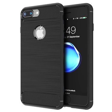 TPU Case für Apple iPhone 8 PLUS 7 PLUS Carbon Skin Brushed