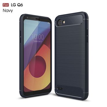 TPU Case für LG Q6 Carbon Skin Brushed