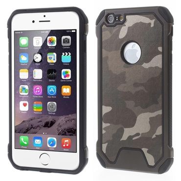 Outdoor Case für Apple iPhone 6 6S TPU Hybrid Camouflage, Farbe: Braun