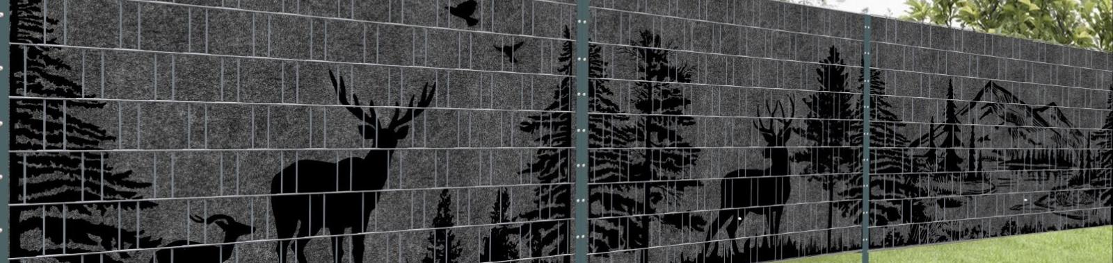 Zaundruck Panorama-Bild für den Doppelstabzaun