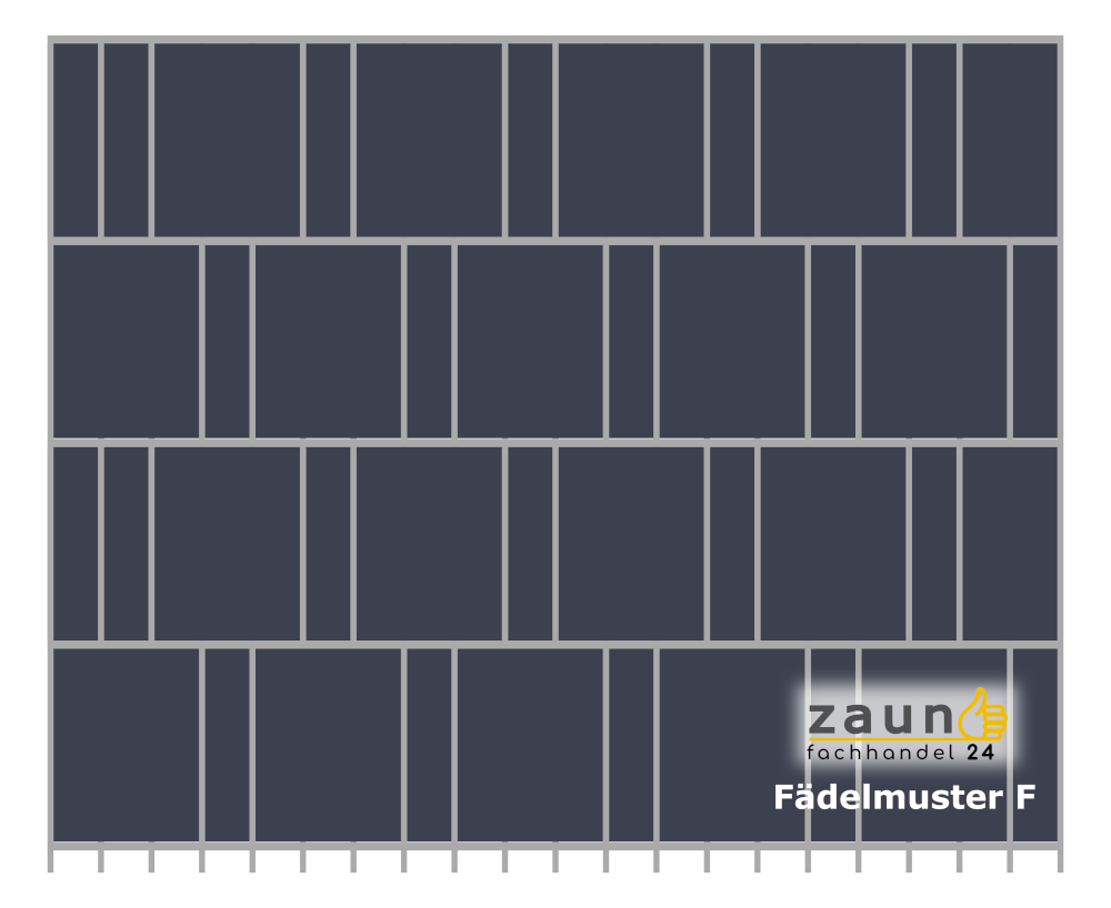 Sichtschutzstreifen Einflechtmuster F