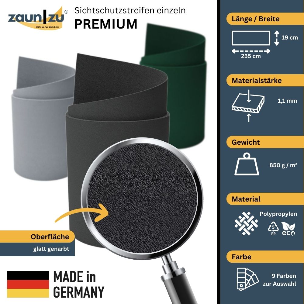 zaun|zu PREMIUM: Single strip 2.55m | SSS24