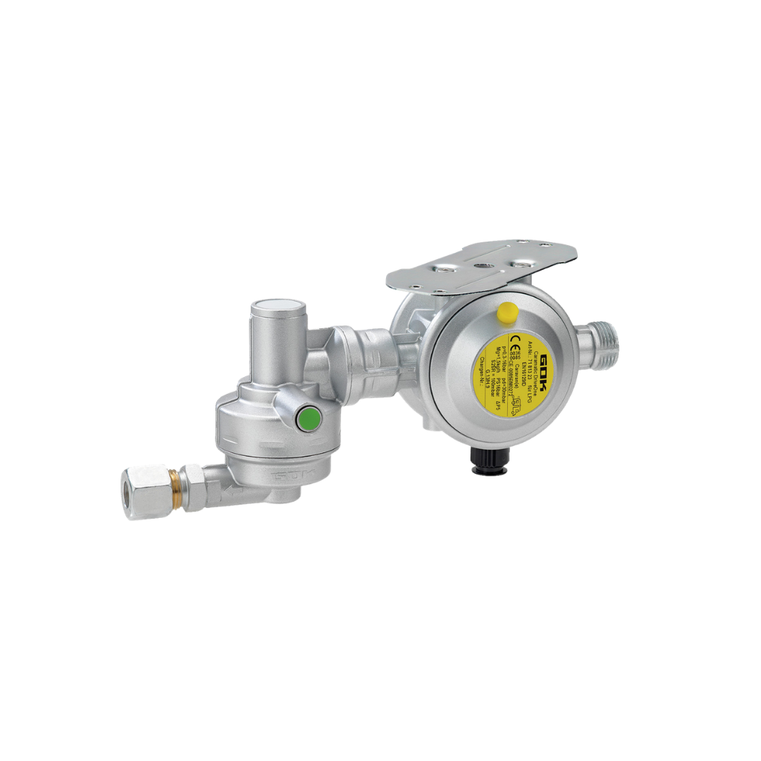 Gasregler Fahrbetrieb Wandmontage eine Gasflasche