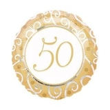 ANAGRAM Folienballon 50er Gold