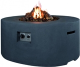 HAPPY COCOONING Feuertisch Ovale Gartenkamin mit Gas