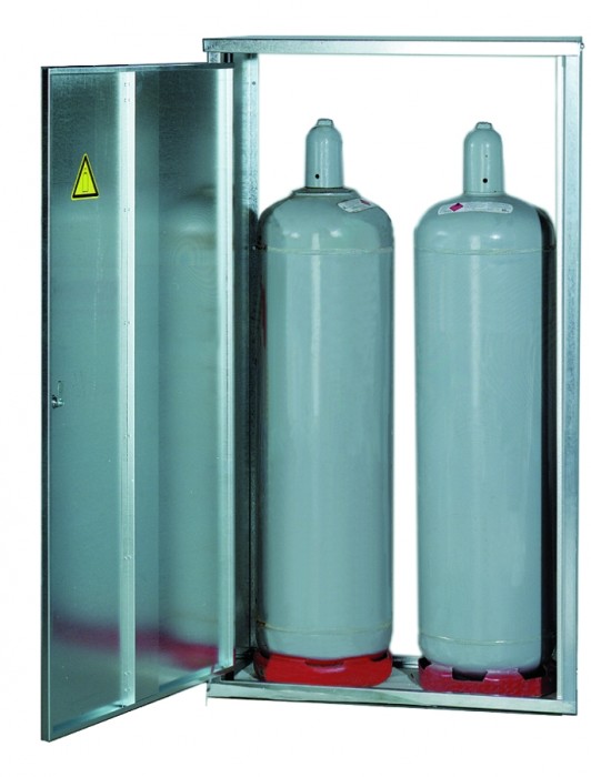 GOK Flaschenschrank für 2 x 33 kg Flaschenschutz ohne Rückwand