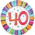 ANAGRAM Folienballon Birthday 40th 18 Zoll