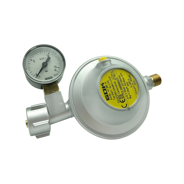 GOK 30 mbar Camping Gasregler Druckminderer Regler Niederdruckregler aus GERMANY 