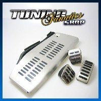 Original Edelstahl Fußstütze Stütze + Pedale Kappen #1J für VW Audi Seat Skoda