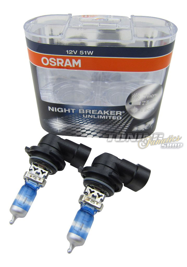 2x Osram NightBreaker UNLIMITED +110% Birnen für H11 NEBELSCHEINWERFER #87