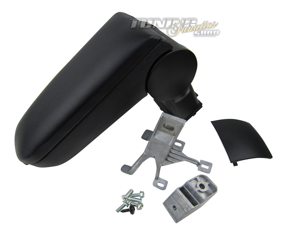 Armlehne Mittelarmlehne KOMPLETTES SET Leder Schwarz für VW Polo 6R 2009-