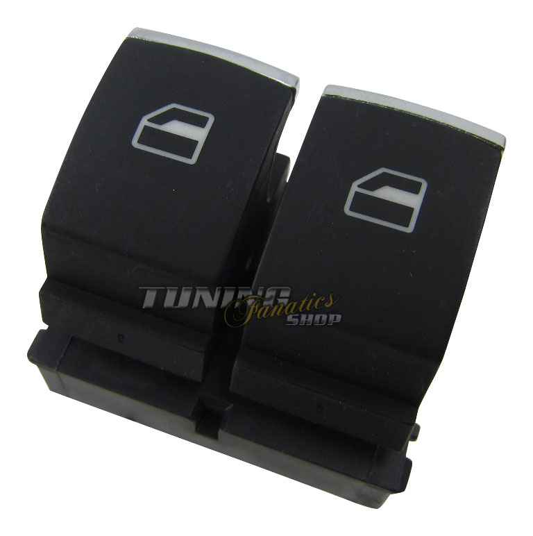 Chrom FH Fensterheber Schalter Taster Fahrerseite 2-EFH für VW Seat