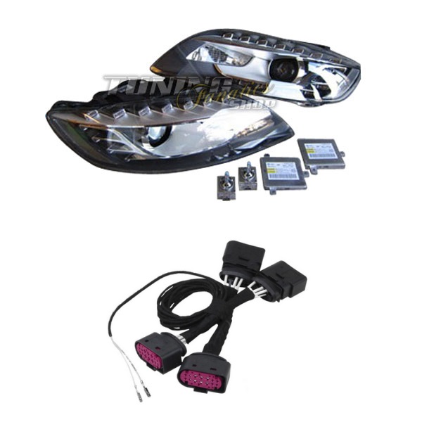 Original Valeo Facelift Xenon Scheinwerfer LED TFL + ADAPTER für Audi Q7 4Lc