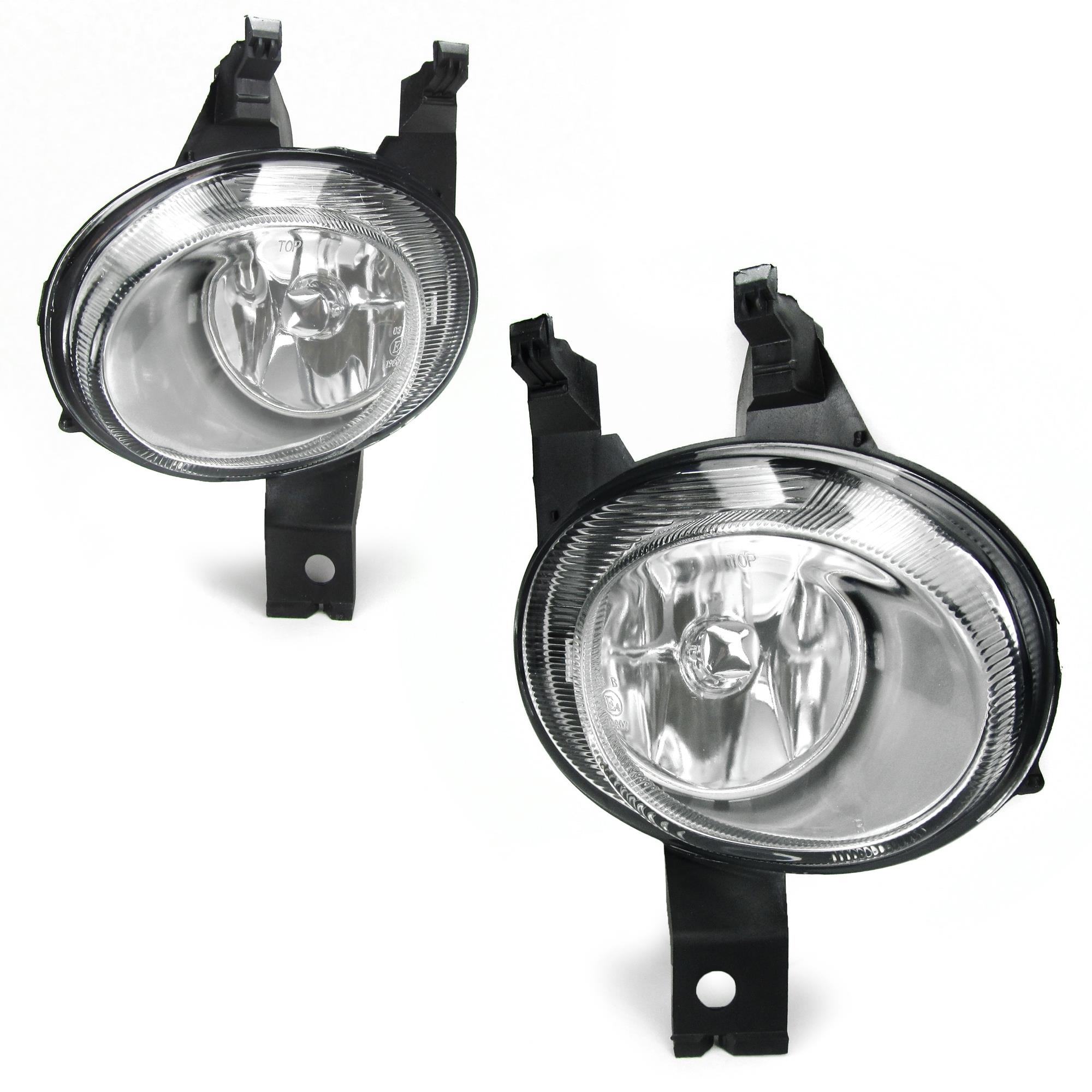 2x Nebelscheinwerfer NSW Klarglas Chrom + Birnen H1 SET für Peugeot 206