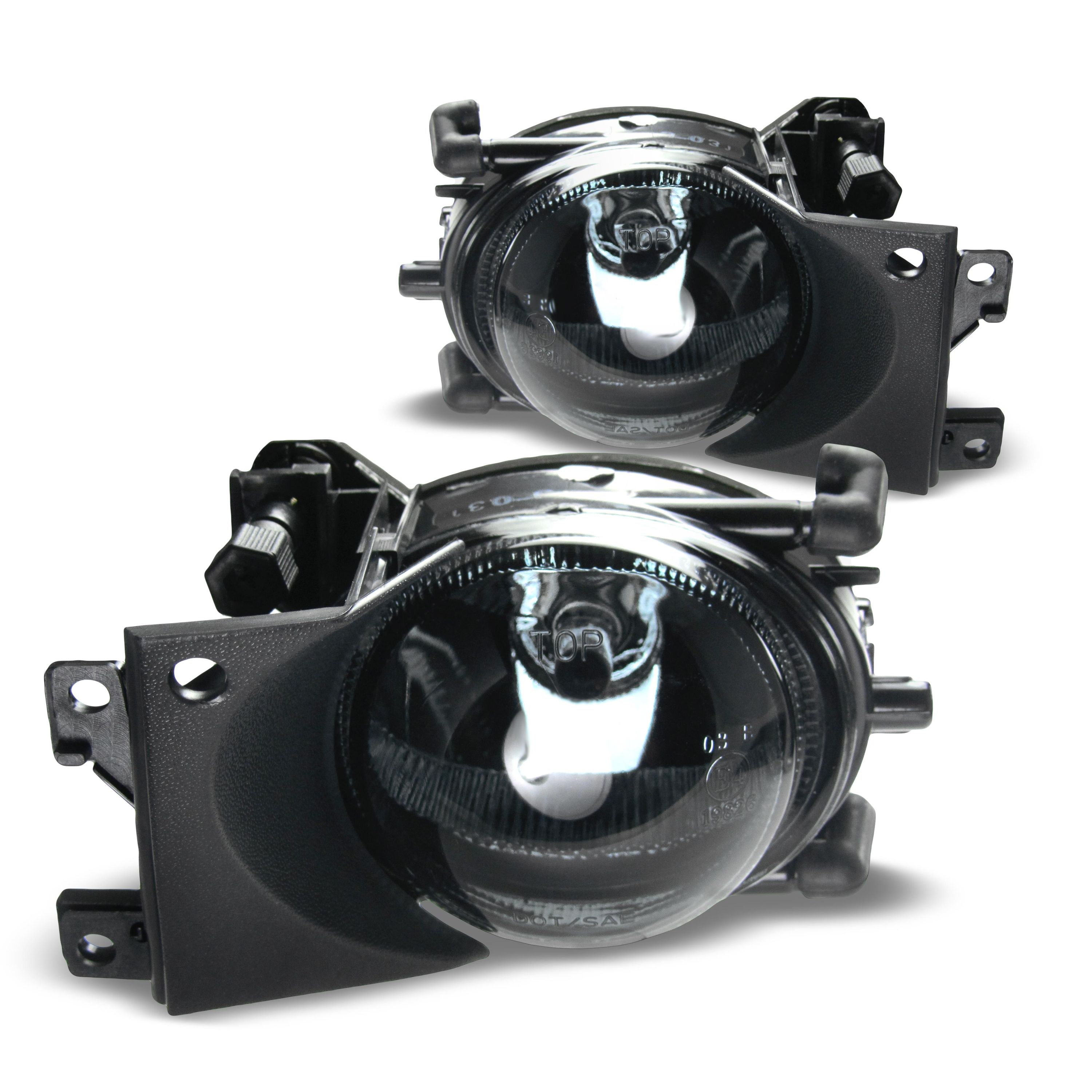 2x Nebelscheinwerfer NSW Klarglas SCHWARZ + Birnen H8 für BMW 5er E39 Facelift