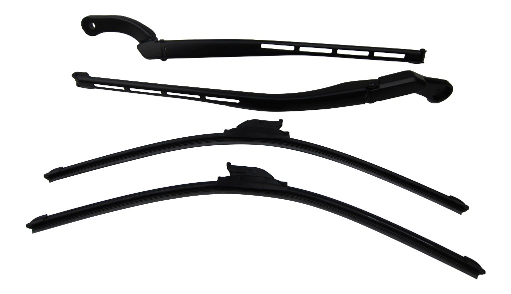 Soft Flat Scheibenwischer + Wischerarm UMRÜST-SET Frontwischer für Audi A4 8E