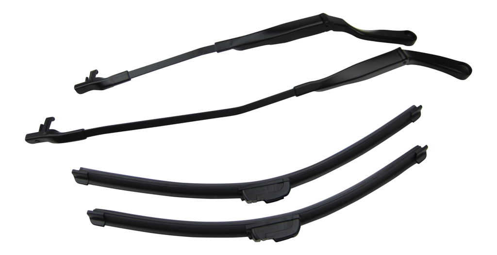 Soft Flat Scheibenwischer + Wischerarm UMRÜST-SET Frontwischer für Audi A3 S3 8L