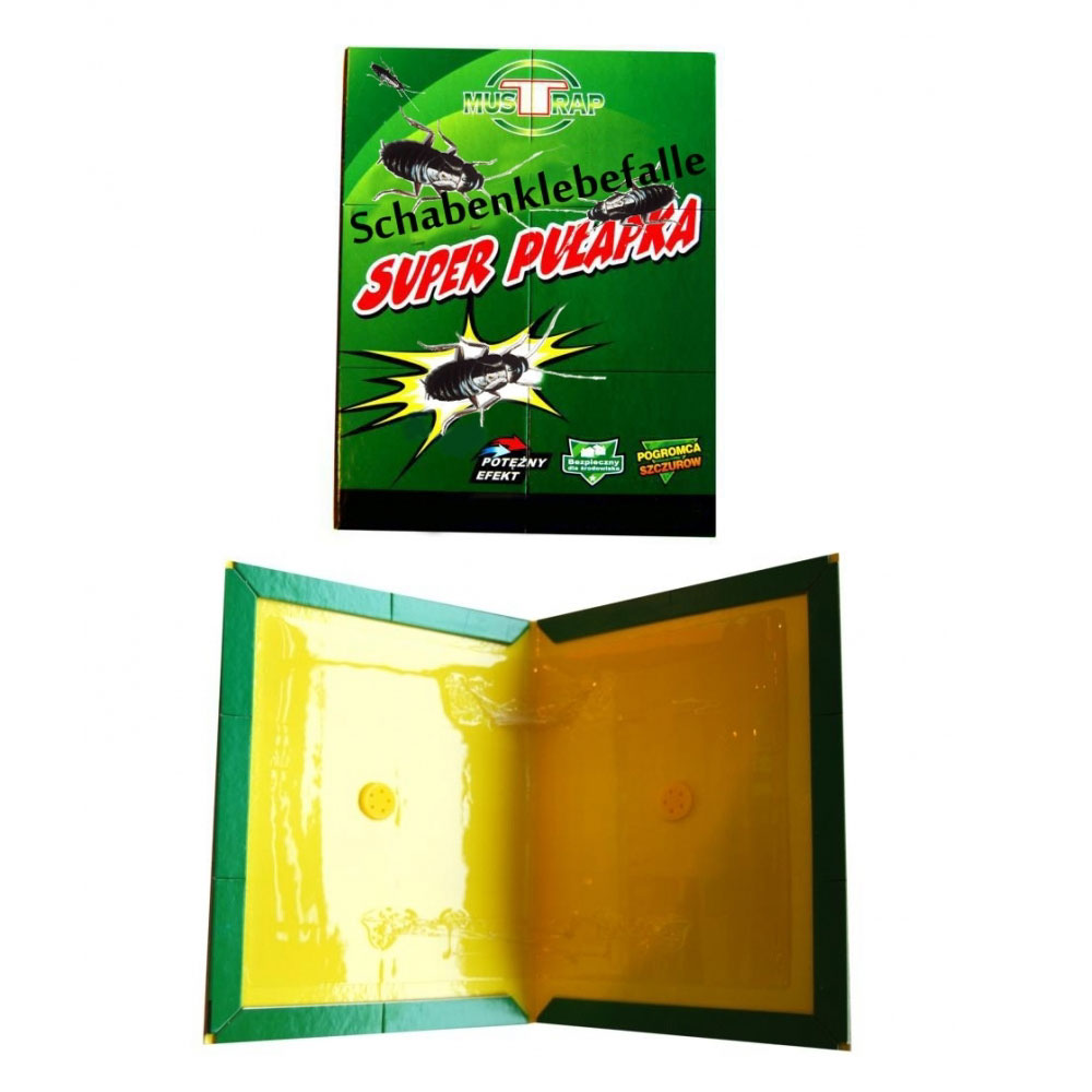 XXL Heimchenfalle Schabenfalle Klebefalle im DIN A4 Format inkl. Lockstoff Köder
