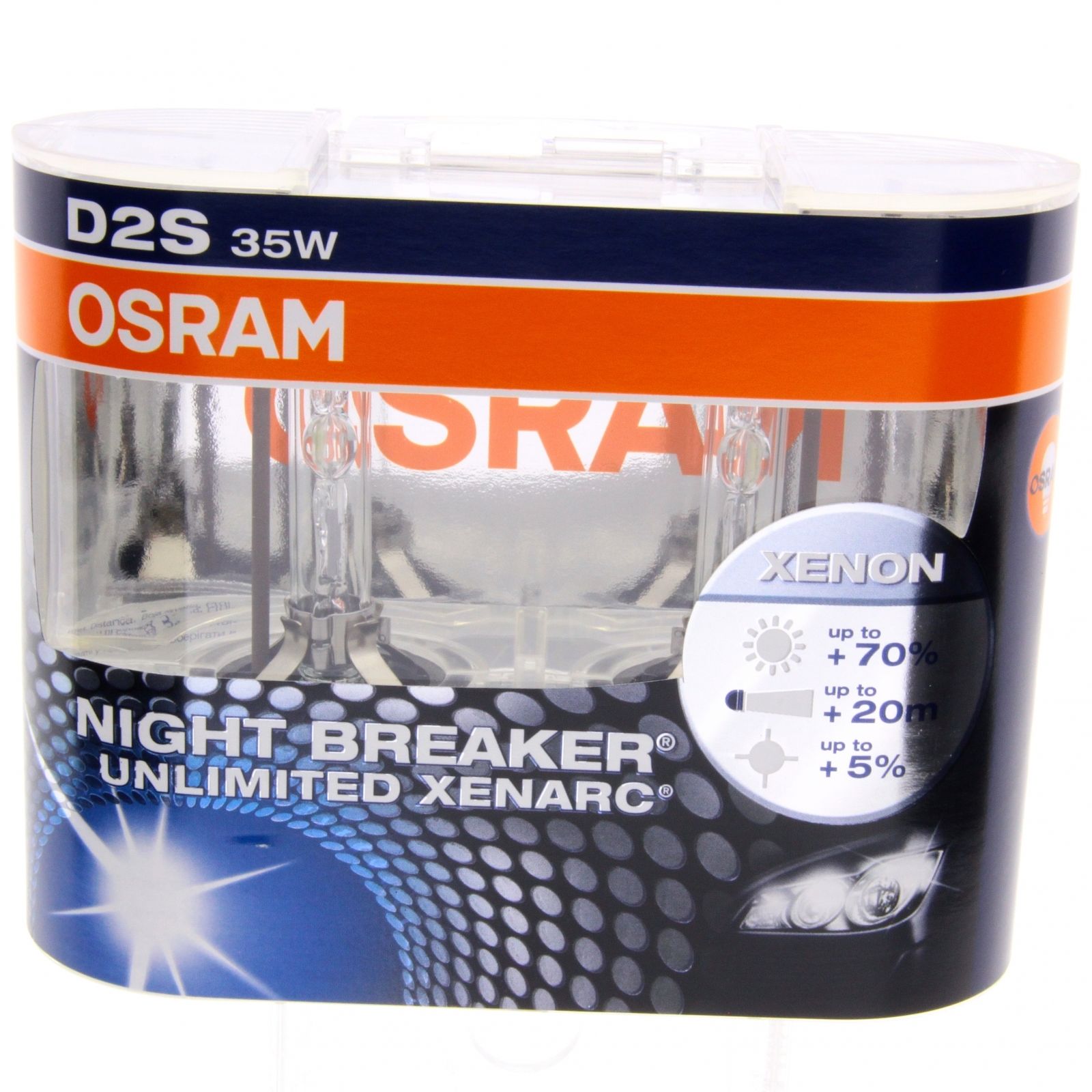 2x Original Osram Xenon Brenner Birne D2S Night Breaker Unlimited +70% Licht #36