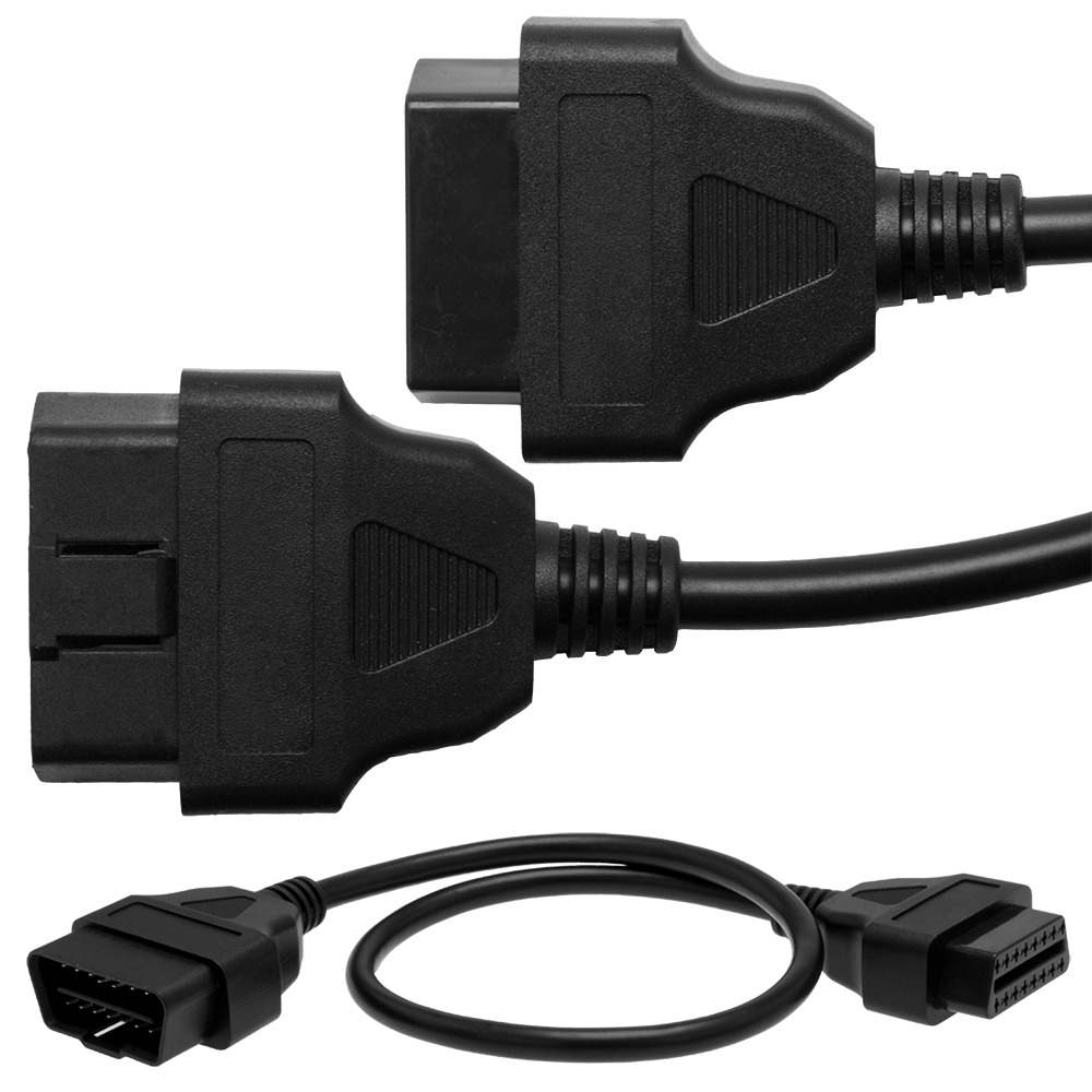 OBD 2 Verlängerung Kabel Stecker auf Buchse 0,5 Meter 16 Pin Diagnose Interface