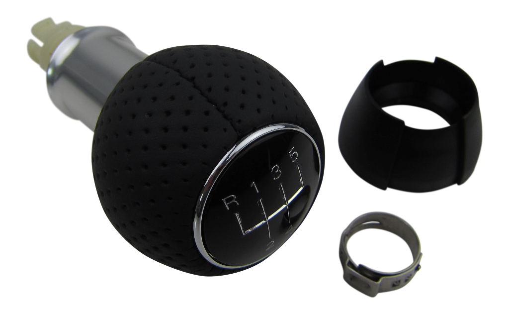 Original Schaltknauf VAG Knauf Knopf Alu Echt-Leder für VW Polo 6N 6N2 und 9N