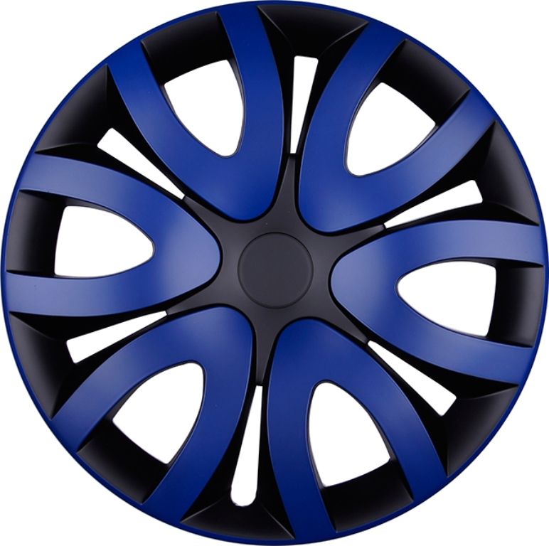 4x PREMIUM  Radkappen Radzierblenden "Mika" 16 ZOLL #48 in Blau Schwarz
