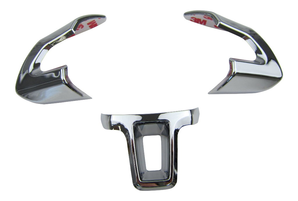 ALU Lenkrad Abdeckung Blenden Clip Chrom SET MFL für VW Golf 6 IV Jetta Polo 6R