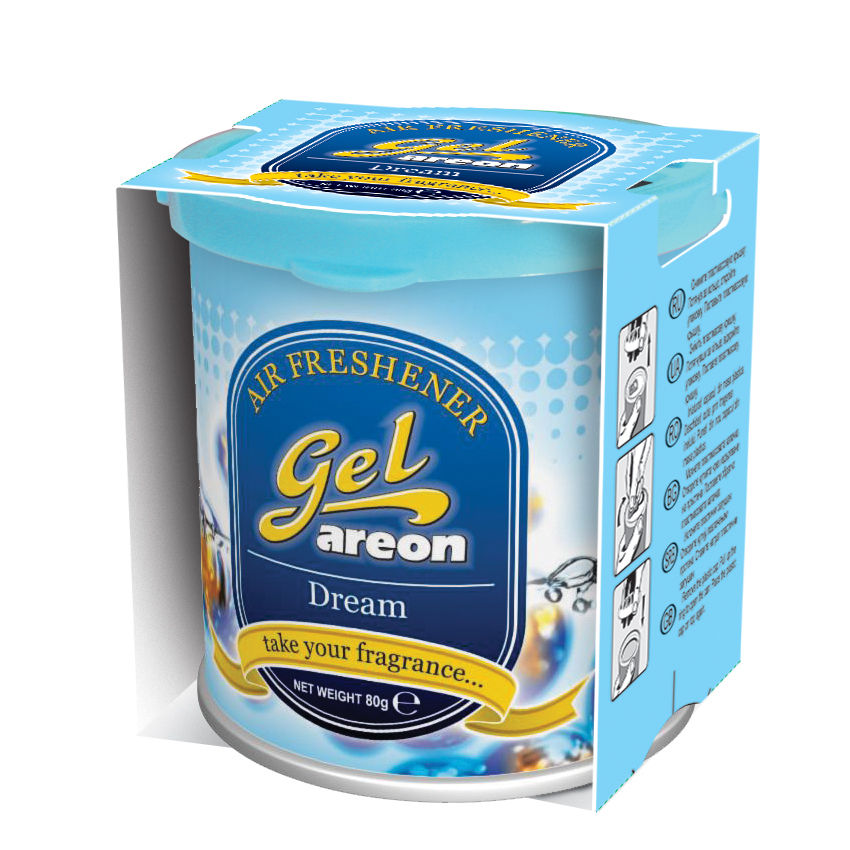 Original Areon Gel CAN Autogel Duftdose Duftbaum Lufterfrischer + DECKEL Traum