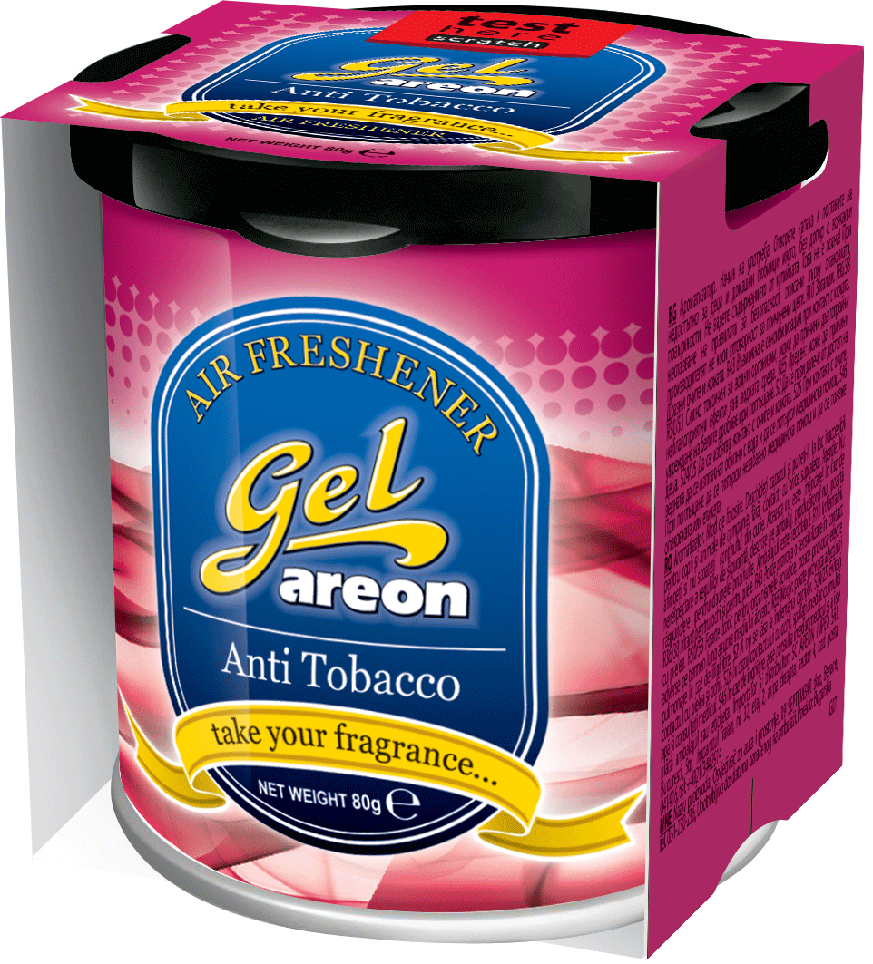 Original Areon Gel CAN Auto Duftdose Duftbaum Lufterfrischer + DECKEL Anti Tabak
